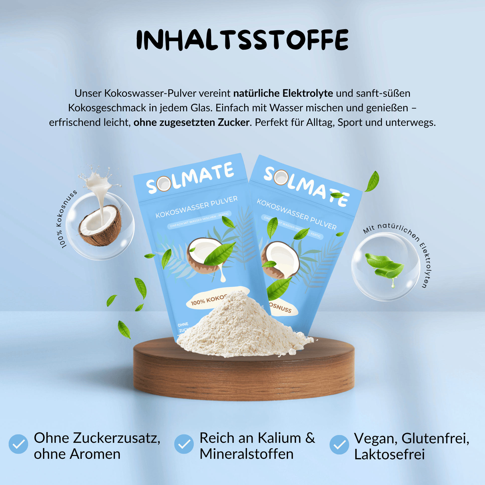 Kokoswasser Pulver